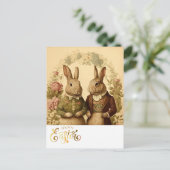 Happy Easter  Bunny Briefkaart (Staand voorkant)