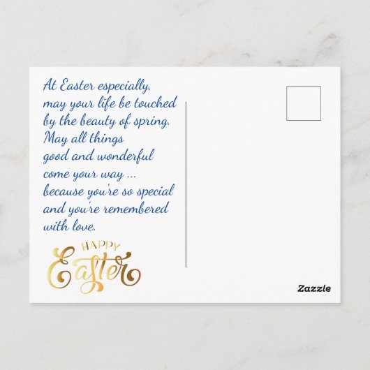 Happy Easter  Bunny Briefkaart (Achterkant)