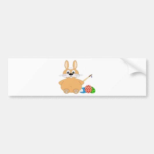 Happy Easter Bunny Bumpersticker (Voorkant)