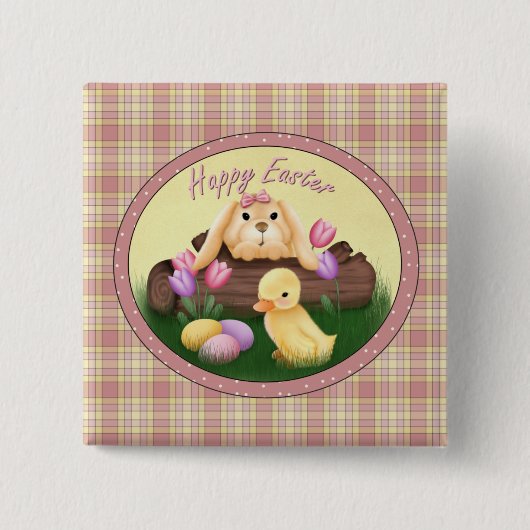 Happy Easter Bunny Button (Voorkant)