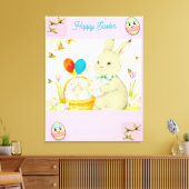 Happy Easter Bunny Canvas Afdruk (Insitu (Woonkamer))