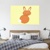 Happy Easter Bunny Canvas Pri Afdruk (Insitu (Slaapkamer))