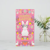 Happy Easter Bunny Card Feestdagenkaart (Staand voorkant)
