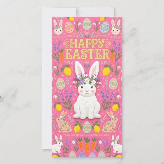 Happy Easter Bunny Card Feestdagenkaart (Voorkant)