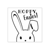 Happy Easter Bunny Cartoon Schattige Funny Spring Rubberstempel (Afrduk)