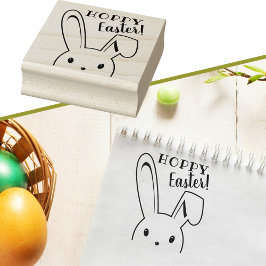 Happy Easter Bunny Cartoon Schattige Funny Spring Rubberstempel