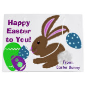 Happy Easter Bunny Chick Eggs Large Cadeautasje (Voorkant)