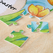 Happy Easter Bunny Child's naam Legpuzzel (Zijkant)