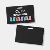 Happy Easter Bunny Christelijk Religieus Carnaval Badge (Front & Back)