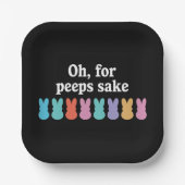 Happy Easter Bunny Christelijk Religieus Carnaval Papieren Bordje (Voorkant)