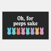 Happy Easter Bunny Christelijk Religieus Carnaval Rechthoekige Sticker (Voorkant)