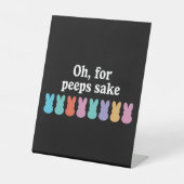 Happy Easter Bunny Christelijk Religieus Carnaval Reclamebord Met Voetstuk (Voorkant)