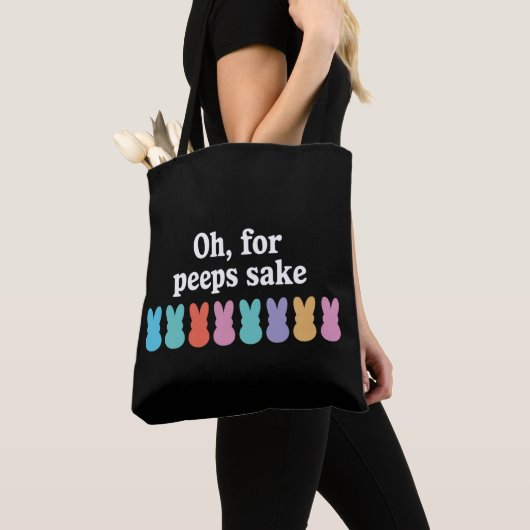 Happy Easter Bunny Christelijk Religieus Carnaval Tote Bag (Dichtbij)