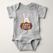 Happy Easter Bunny Colorful Eggs Romper (Voorkant)