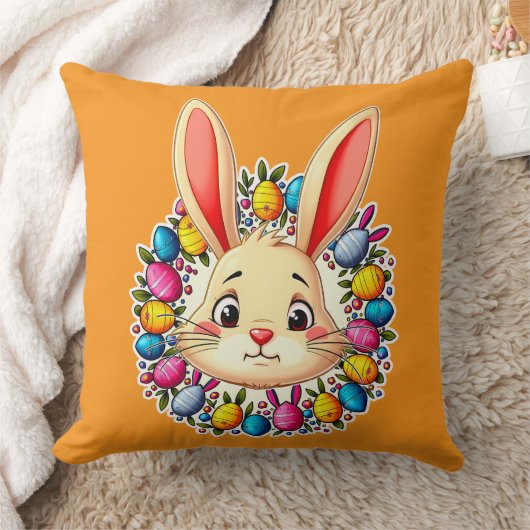 Happy Easter Bunny – Colorful Spring Art almofada Kussen (Deken)