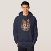 Happy Easter Bunny – Colorful Spring Art moletom Hoodie (Voorkant volledig)
