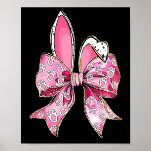 Happy Easter Bunny Coquette Bow Ears Meisjes Teen Poster