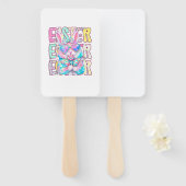 Happy Easter Bunny Coquette Bow Preppy Easter Day Handwaaier (Voorkant en achterkant)