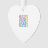 Happy Easter Bunny Coquette Bow Preppy Easter Day  Ornament (voorkant)