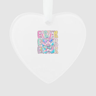 Happy Easter Bunny Coquette Bow Preppy Easter Day  Ornament