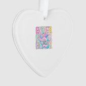 Happy Easter Bunny Coquette Bow Preppy Easter Day  Ornament (voorkant)