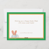 Happy Easter Bunny Cupcakes Holiday Kaart (Achterkant)