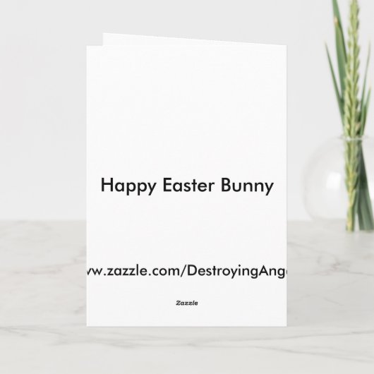 Happy Easter Bunny Custom Kaart (Achterkant)