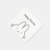 Happy Easter Bunny Cute Servet (Hoek)