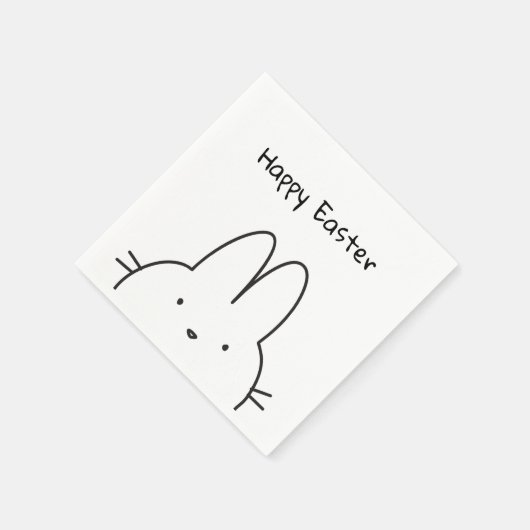 Happy Easter Bunny Cute Servet (Hoek)