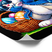 Happy Easter Bunny Dabbing Funny Easter Day Women Poster (Hoek)