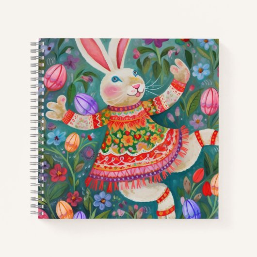 Happy Easter Bunny Dance Notitieboek (Voorkant)