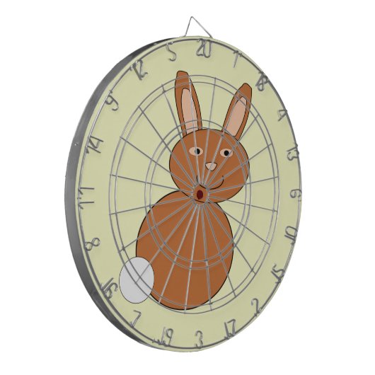 Happy Easter Bunny Dart Board Dartbord (Voorkant Links)