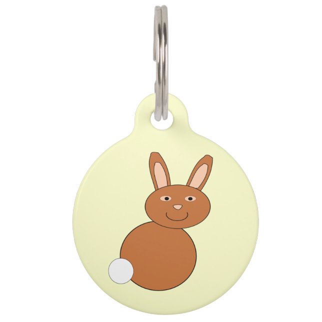 Happy Easter Bunny Dog Label Huisdierpenning (Voorkant)