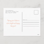 Happy Easter Bunny Ears Afbeelding Holiday Briefka Feestdagenkaart (Achterkant)