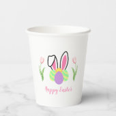 Happy Easter Bunny Ears and Eggs Party Papieren Bekers (Achterkant)