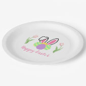 Happy Easter Bunny Ears and Eggs Party Papieren Bordje (Gekanteld)