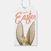 Happy Easter, Bunny Ears, Eggs, Flowers Cadeaulabel (Voorkant)