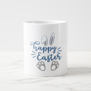 Happy Easter Bunny Ears en Bunny Feet Grote Koffiekop