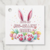 Happy Easter Bunny Ears & Feet Bedankjes Labels (Voorkant)