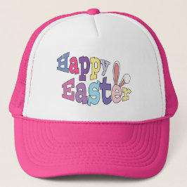 Happy Easter Bunny Ears Trucker Hat Trucker Pet
