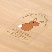 Happy Easter Bunny Easter Egg Hunt Acryl Uitnodigingen (Laagn)