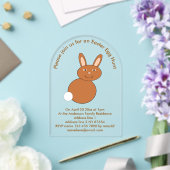 Happy Easter Bunny Easter Egg Hunt Acryl Uitnodigingen (Insitu (Huwelijk))