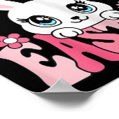 Happy Easter Bunny Easter Rabbit Vrouwen Meisjes K Poster (Hoek)