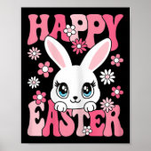 Happy Easter Bunny Easter Rabbit Vrouwen Meisjes K Poster (Voorkant)