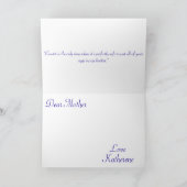 Happy Easter Bunny Egg Basket Lila Elegant Kaart (Binnen)