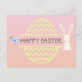 Happy Easter Bunny Egg & Bird Briefkaart (Voorkant)