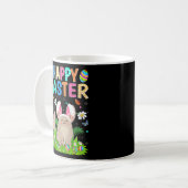 Happy Easter Bunny Egg Funny Chinchilla Easter Sun Koffiemok (Voorkant links)