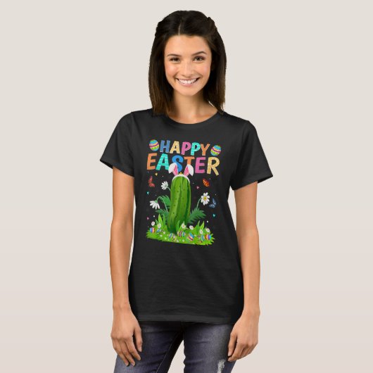 Happy Easter Bunny Egg Funny Cucumber Easter Sunda T-shirt (Voorkant volledig)