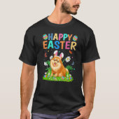 Happy Easter Bunny Egg Funny Pomeranian Dog Easter T-shirt (Voorkant)