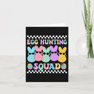 Happy Easter Bunny Egg Hunting Squad Crew Familie Kaart